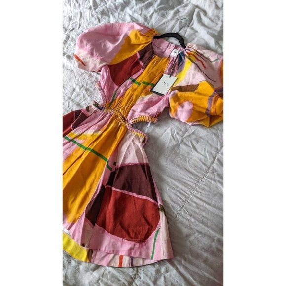 BNWT Aje Capucine Puff Sleeve Mini Dress Size 10 - Picture 4 of 16